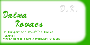 dalma kovacs business card